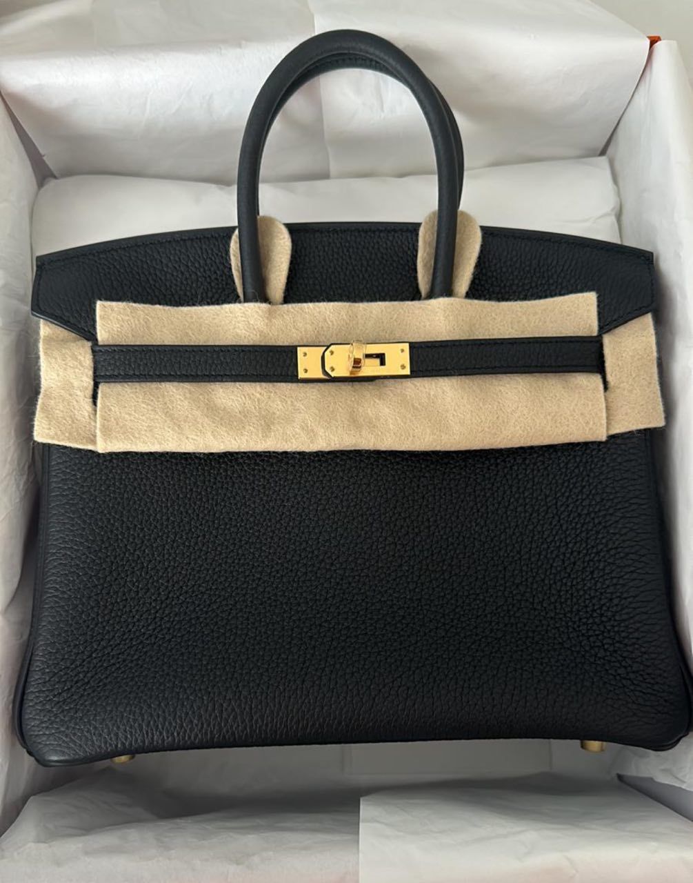 Hermes Birkin 25 Gris noir / Togo / ghw W
