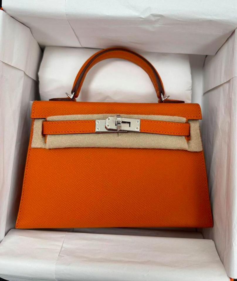 Hermes Кelly 20 mini Orange / epsom /  phw
