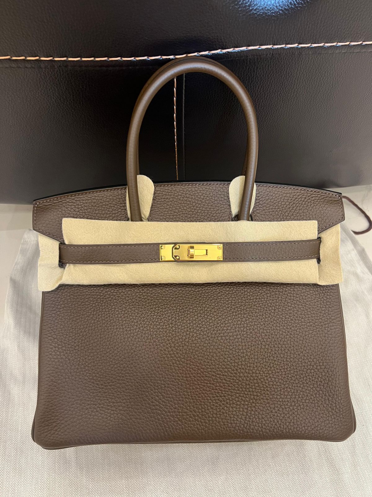 Hermes Birkin 30 Chocolat / Togo / Ghw R