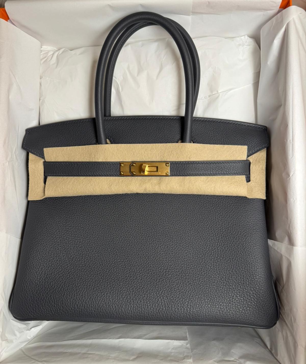 Hermes Birkin 30 Ardoise / togo / Ghw W
