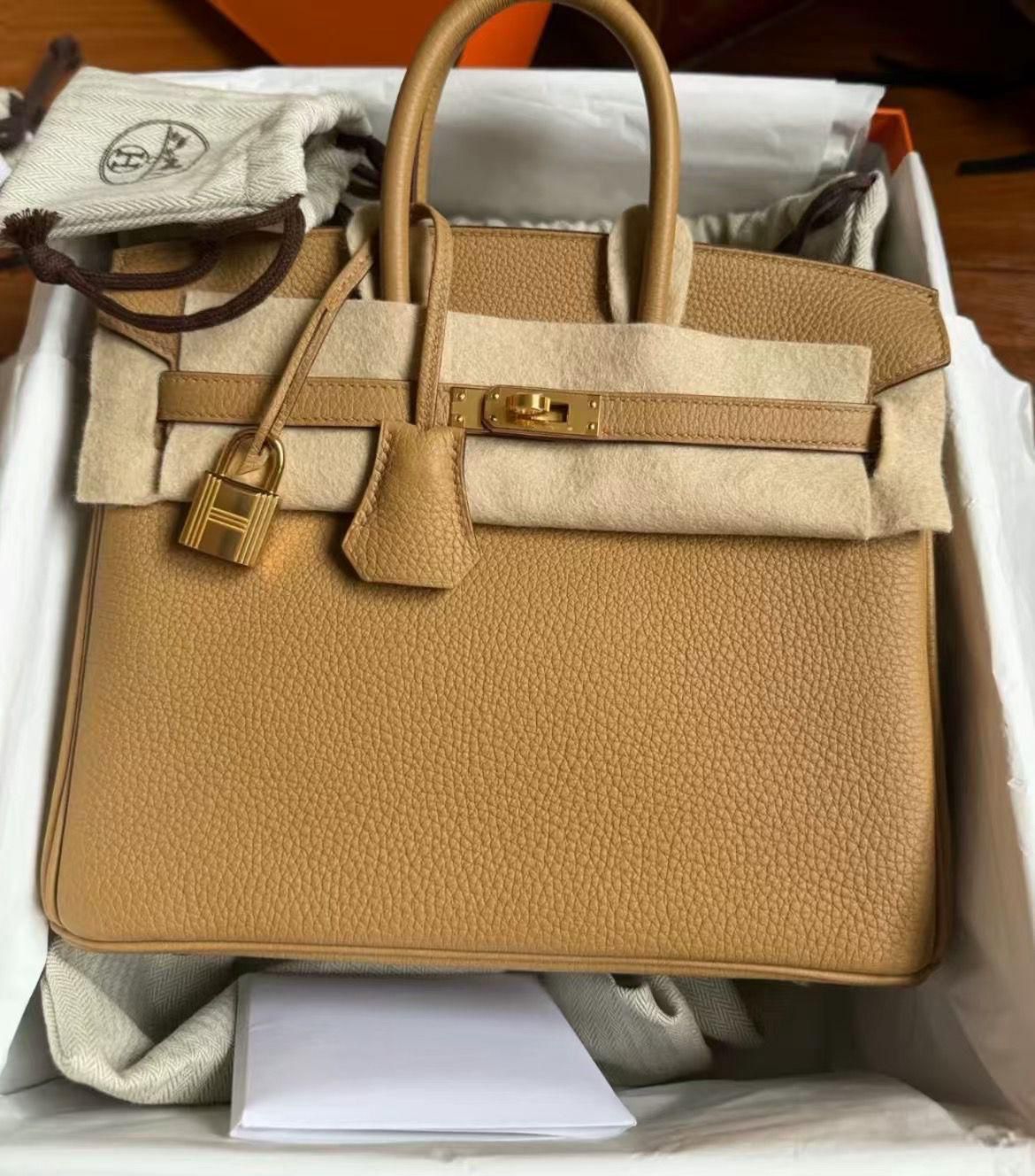 Hermes Birkin 25 biscuit / togo / ghw W